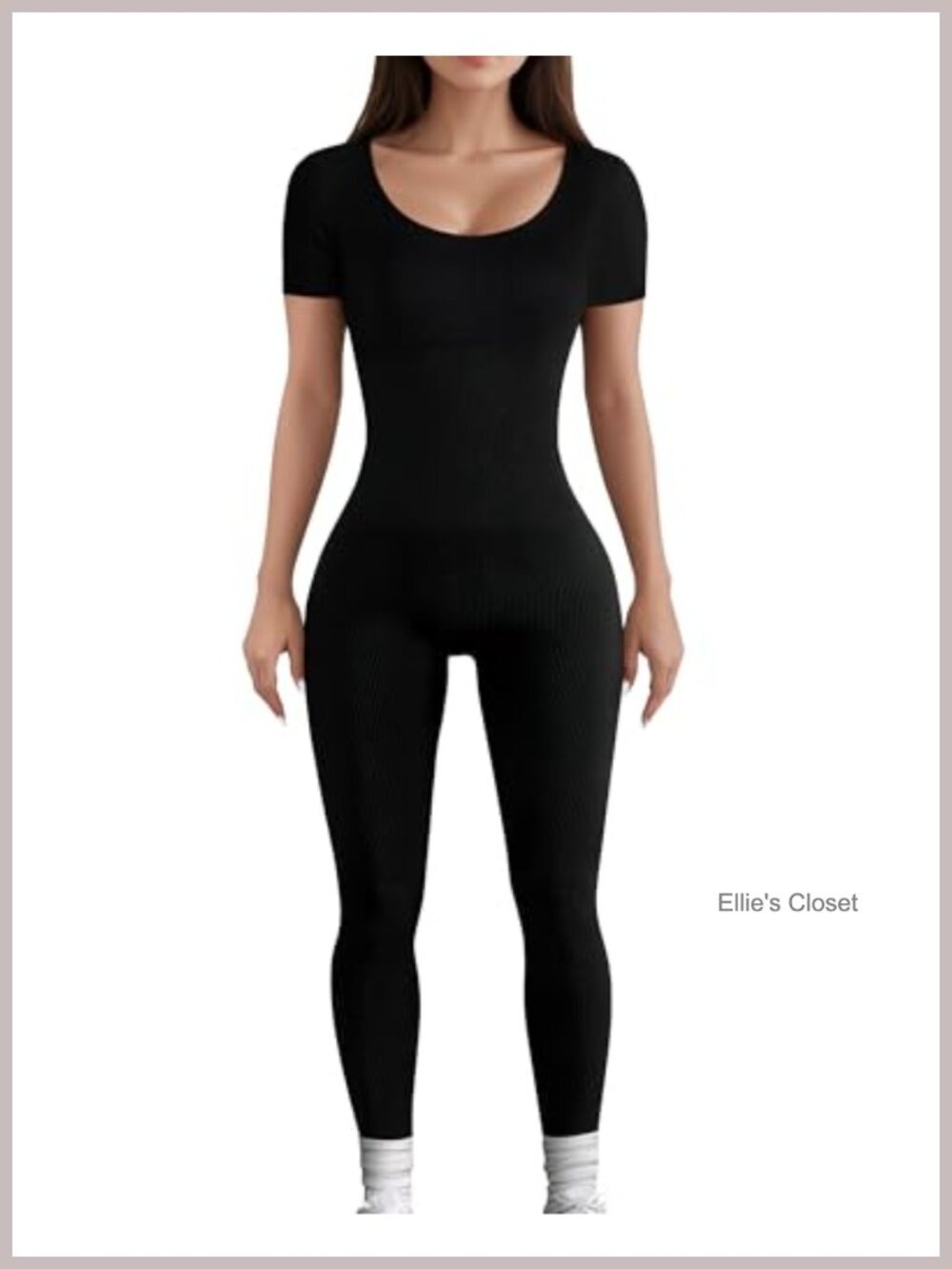 Women's Seamless Tummy Control Jumpsuit Romper Short Sleeve Yoga Bodysuit